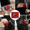 skórzany portfel Men Klasyczny czarny torebka karta kredytowa Fi Męski portfel