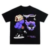 Y2K Top Hip Hop Lettre Imprimé T-shirt Dessin Animé Imprimé Surdimensionné Tops Harajuku Mode Casual Tout Match Lâche Top Streetwear 240321