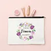 Temoin Fr French Printed Women Make Up Bag Bridesmaid Cosmetic Case Travel ToairtriesオーガナイザーWitn D9B3＃のウェディングギフト