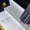 Buss Down Hip Hop Jewelry Custom Baguette Moissanite Diamond Fashion Cross Design Cuban Link Chain Bracelet For Men Women