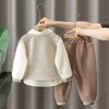 Crianças roupas de grife bebê menino menina conjuntos de roupas urso colete cardigan jaqueta moletom conjunto de três peças