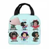 mafalda Lunch Bag Kid Women Insulati Portable Waterproof Picnic Coole Bag Breakfast School Reusable Food Bag Bento Box C2Wp#