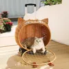 猫キャリアペットベビーカートロリーボックスアウトリング荷物カート犬旅行ポータブル軽量5輪ハウスアニマルペットサプライギフト