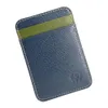 Portafoglio sottile per uomini e donne Minimalista Frt Pocket Portafoglio sottile Frt Pocket Porta della carta di credito in pelle genuina Z58i#