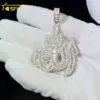 Tasarımcı Mücevher Sıcak Satış Hip Hop Iced Out Baget Diamonds Kolye S925 Gümüş D ​​Renk Moissanit Hip Hop Soyutlar Erkekler ve Kadınlar İçin