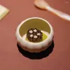 Ciotole Mini Stand Ceramic Sauce Sauce Caviar Forniture da cucina Fornitura di porta bianchi Creativa Creative Sea Richin antipasto