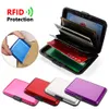 Busin Portfel antykradzieczny Metal RFID Karta ID Case RFID Portfel Karta kredytowa Uchwyt karty Monety Moneta Pierządnik karty kredytowej Z2WG#