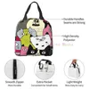 Sac à lunch pour chats, enfants mignons enfants réutilisables pour le compagnon de déjeuner sac à lunch isolée ào la boîte à lunch fuite craiseur avec poche frt pour filles garçons 95gu #