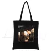 The Vampire Diaries Harajuku anni '90 Borse grafiche stampate Borse a tracolla Casual Negozio nero Donna Elegante Borsa di tela Z5zL #