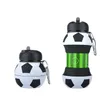 Bottiglie d'acqua pieghevoli per bambini da calcio da 550 ml Borraccia sportiva portatile Bottiglia da calcio a forma di pallone da calcio Tazza in silicone 240322