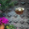 装飾的な花シミュレーションローズココナッツパームハンギングバスケット壁偽の屋外植物装飾人工