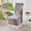 Housses de chaise jupe bord couverture ménage couverture complète élastique intégré El universel salle à manger