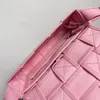 Crossbody väska designer mini axelväska lyx intrecciato kalvskinn stickväska 1: 1 kvalitet mode klaffväska 17,5 cm med låda wb17v