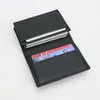 Mannen Koe Lederen Busin Kaarthouder Vrouwen Bifold Lederen Creditcard Case Fi Portemonnee Q7RT #