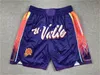 Short authentique de basket-ball pour hommes, Phoenix, Suns, rétro, maille brodée, décontracté, athlétique, équipe de gymnastique, 05