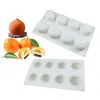 Baking Moulds Oven-safe Chocolate Mold Non-stick Silicone 8-cavity Orange Mousse Cake For Diy Dessert Soap