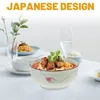 Bols Bol de nouilles en céramique Nouilles instantanées Soupe réutilisable Céréales Dessert Porcelaine Ramen Japonais