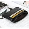 1pcs Solid Color PU Leather Bank Card Holder Credit Card Wallet Mini Slim Wallet Busin Card Case Women Men Pocket Coin Purse L9GI#