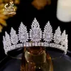 Hair Clips ASNORA 2024 Big Square Zircon Crown Bridal Wedding Tiara Jewelry Luxury Crowns For Women Birthday Headdress Accessories