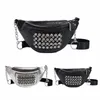 2019 Fanny Pack Vrouwen Riem Tas Lederen Taille Tas Mode Vrouwen Pure Kleur Rhineste Pu Menger Schouder Borst Pochete Homem 90fi#