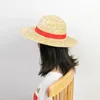 Luffy Straw Hat Anime Cartoon Cosplay Caps Accessories Summer Sun Sunshade ParentChild for Women Men 240326