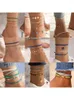 Bracelets de cheville corde colorée à la main perlée poisson sandales pieds nus chaîne de pied réglable bijoux bohème pour femmes hommes