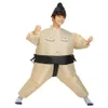 Kids Child Sumo Inflatable Costume Funny Fat Dress Suits For Halloween Purim Cosplay Party Cute Performance Boy Girl 240328