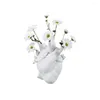 Vasen Weißes Herz Keramik Home Decor Pflanze Blumentopf Wanddekoration Vase für Hochzeitsgeschenk 13 17 9 cm