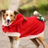 Dog Apparel Costume Outfits Red Christmas Santa Claus Hat Scarf Dressing Xmas Party Fashion Year Clothing Accessories For Small Cat (