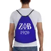 Custom Zeta Phi Beta Sorority Logo Сумки на шнурке для тренировок Рюкзаки для йоги Женщины Мужчины Греческая буква 1920 Спортивный тренажерный зал Sackpack r7RD #