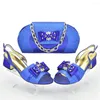 Dress Shoes Ladies Shoe Matching Lace Bag Wedding And Friend Party Sandals Italian Bags Set With Appliques Luxury