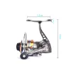 Rullar Power Full Metal Mini Winter Ice Fishing Reel Small Spinning Reels Carp Raft Fishing Wheel For Fish Accessories Saltwater Gear