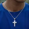 Hip Hop Jewelry for Men Women Rapper 925 Silver Vermeil Chain Iced Out VVS Moissanite Chains Diamond Cross Pendant Necklace
