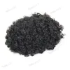 Toupees European Human Hair Mens Toupee Mono Base with PU Around Replacement Systems 12mm Small Curly Hairpieces for Men Black Brown