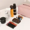 Stor resor kosmetisk väska för kvinnor läder makeup arrangör kvinnliga toalettartiklar toalettartiklar arrangör kvinnlig lagring makeup cas s8ou#