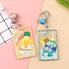 CARTO Transparent Acryl Credit Card Card Case for Women Girl Cute Student Student Bus Id Card Coover Protecti z Keyring Bell Z5ul#