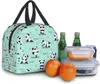 Sac à lunch isolé Pandas Yoga Pandas Réutilisable Filer Tote avec Zipper Use for Women Kids Cam Randage Picnic Picnic de voyage M74G #