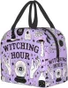 lunch Bag Alchemy Magic Witch Witchcraft Reusable Water-Resistant Cooler Tote Box Ctainer Holder Portable Bag For Work School 4421#