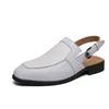 Pantoufles Style italien mode sandales en cuir de haute qualité pour hommes robe d'affaires chaussures faites à la main Sandalias grande taille