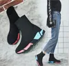 Walking Shoes Women Line Knitting Socks Sport Breathable High Top Sneakers Soft Barefoot