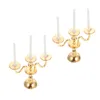 Castiçais 2 PCS Top Hat Candlestick Lâmpada Vintage Decorações de Natal Mini Adorno Liga Casa Perfumada Mesa de Casamento