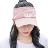 Chapeaux à large bord Camoland Femmes Vide Top Sun Cap Chapeau de protection solaire pour voyage Femmes Summer Sports de plein air Loisirs Baseball polyvalent