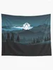 Tapisseries Mountain Full Moon D20 Dice Tabletop RPG Maps and Landscapes Tapestry Japanese Room Decor Wall