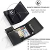 2023 Nuevo Apple Airtag Wallet Men Carb Fiber Fi ID de identificación Titular de la tarjeta de crédito RFID Slim Airtag Slide Wallet Designer Turder Z639#