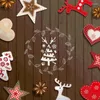 Adesivi per finestre 57EB 24 pezzi Natale stencil fai -da -te in plastica santa per alce disegno di pittura