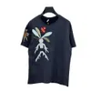 LU Luo Jia Correct High Edition S Early Spring New Mandela Grass Embroidered Round Neck Short Sleeve T Shirt Versatile For Men And Women