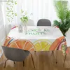 Tkanina stołowa letnie owoce tropikalne prostokątny obrus wakacyjny dekoracje imprezy świąteczne wodoodporne tkanina okładka stolika do jadalni dekoracje y240401