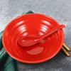 Tigelas Ramen Bowl Set Cozinha Macarrão Grande Macarrão Macarrão Melamina Estilo Japonês Colher Talheres