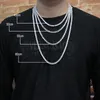 Chains Letter RICH Pendant Full Paved 5A Cubic Zirconia Luxury Iced Out Bling Sparkling Men Hip Hop Necklace Tennis Chain
