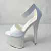 Chaussures de danse Sexy à talons de Club, sandales d'été à talons hauts de 20cm, modèle 8 pouces, boucle à la cheville, pour Banquet de mariage